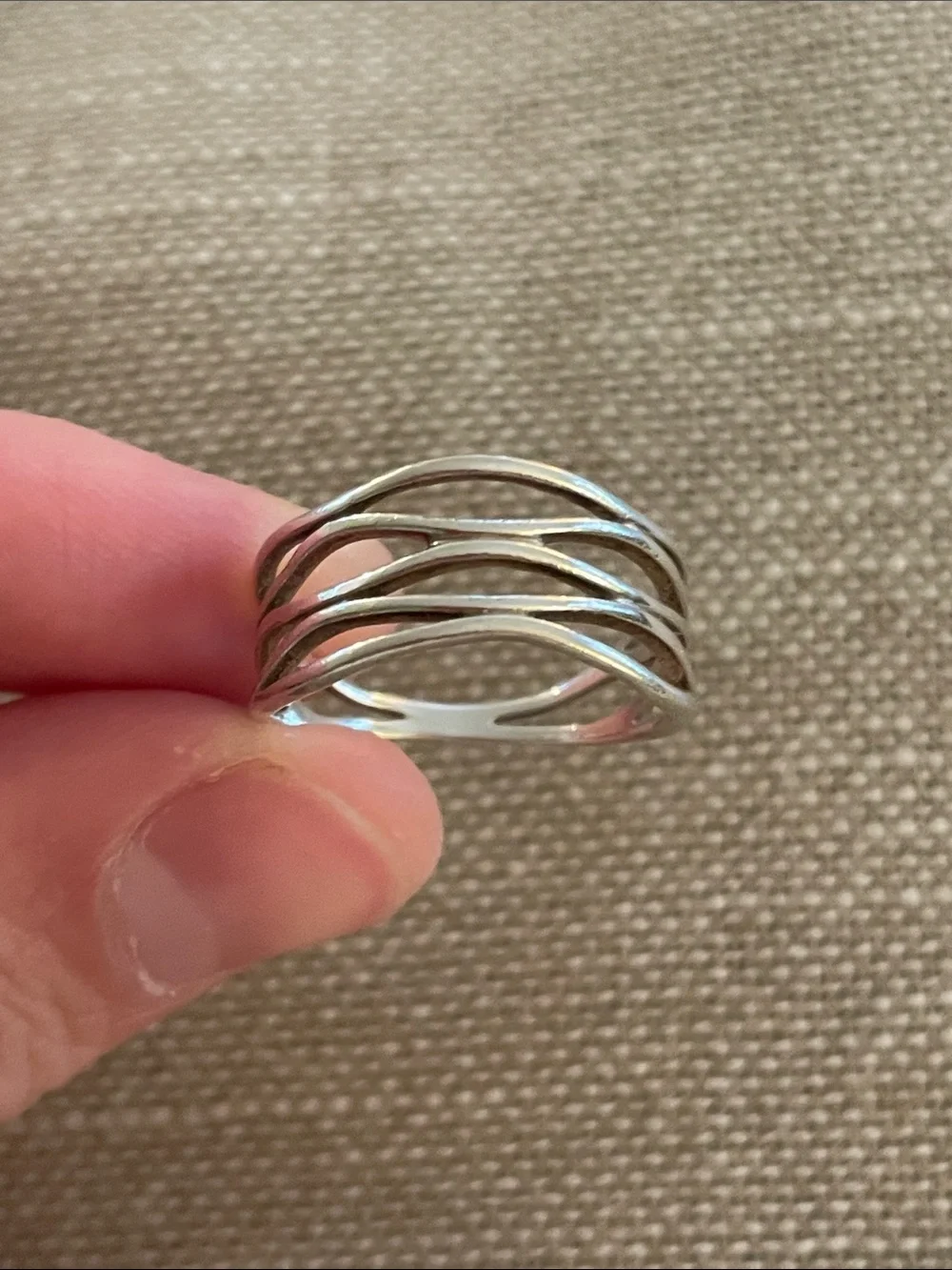 Sterling Silver LA Ocean Wave Ring